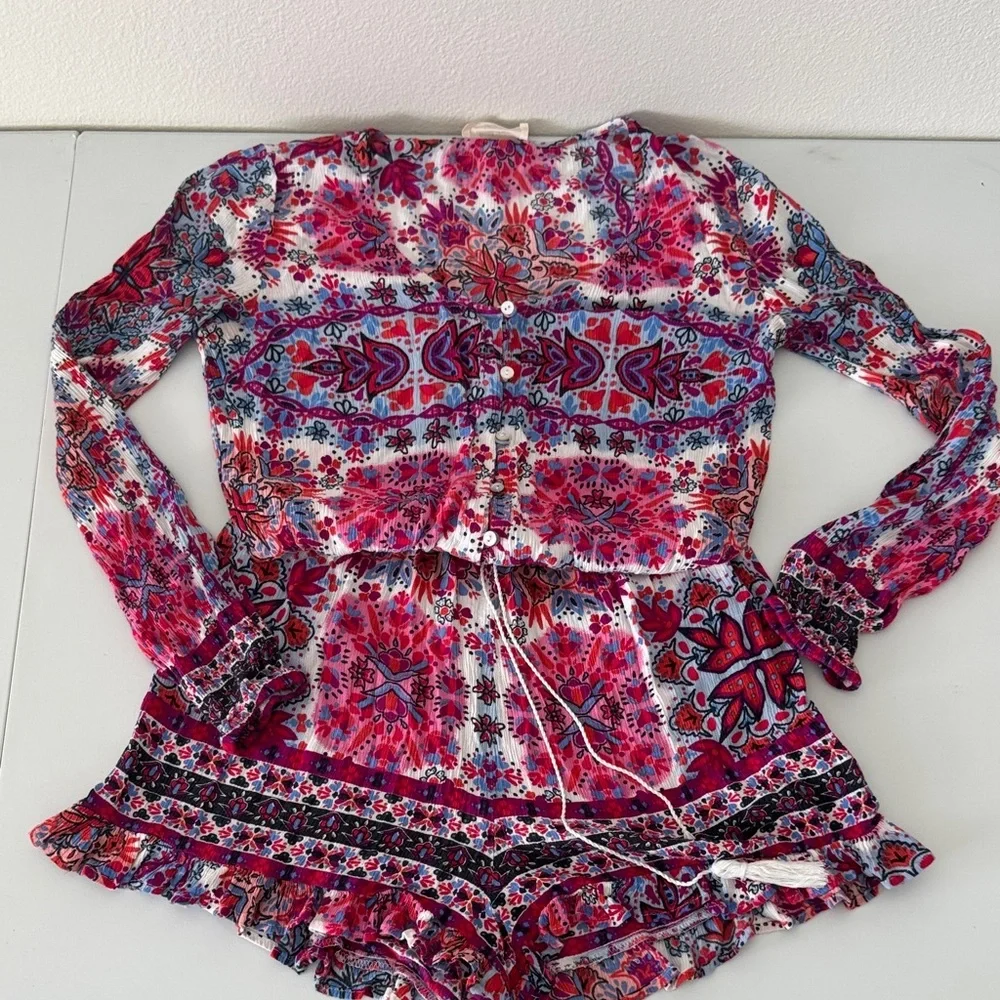 Altar'd State Multicolor Floral romper - Picture 1 of 6